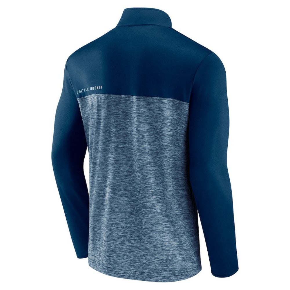NHL Seattle Kraken Fanatics Iconic Defender Quarter-Zip Jacket - Deep Sea Blue