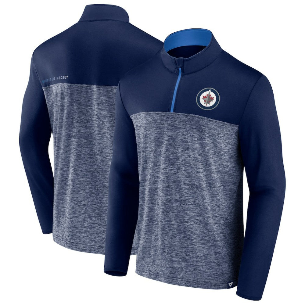 NHL Winnipeg Jets Fanatics Iconic Defender Quarter-Zip Jacket - Navy