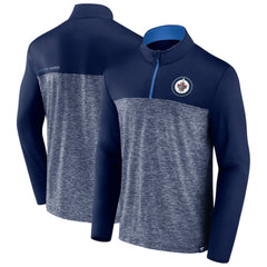 NHL Winnipeg Jets Fanatics Iconic Defender Quarter-Zip Jacket - Navy