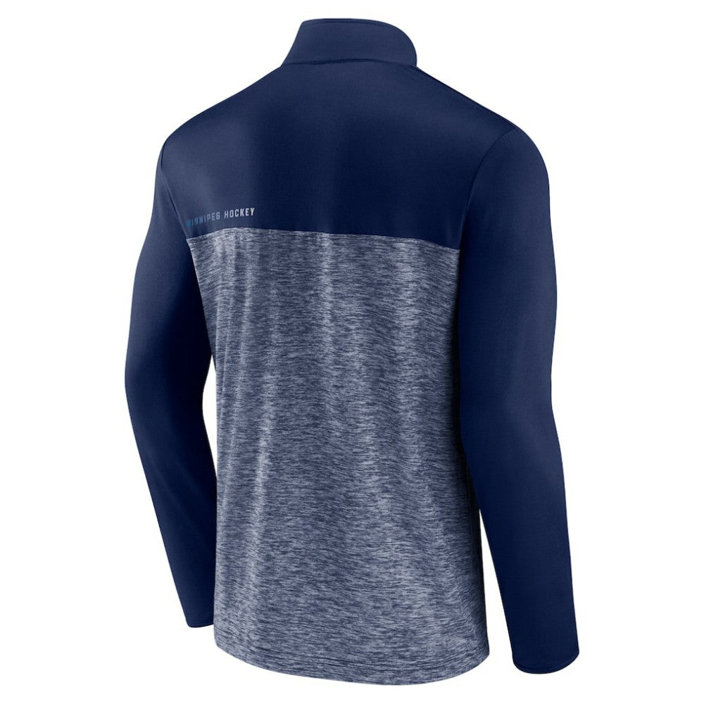 NHL Winnipeg Jets Fanatics Iconic Defender Quarter-Zip Jacket - Navy