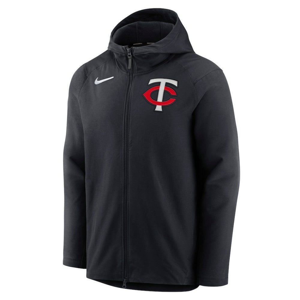 Minnesota Twins Nike Authentic Collection Player Therma Full-Zip Hoodie - Black Hoodies