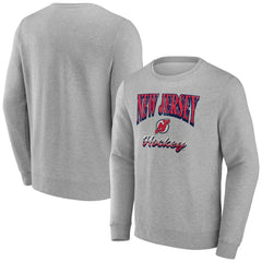 NHL New Jersey Devils Fanatics Light the Candle Fleece Pullover Sweatshirt - Gray