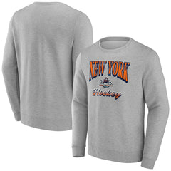 NHL New York Islanders Fanatics Light the Candle Fleece Pullover Sweatshirt - Gray