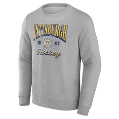 NHL Fanatics Pittsburgh Penguins Gray Nimbus Fleece Pullover Sweatshirt