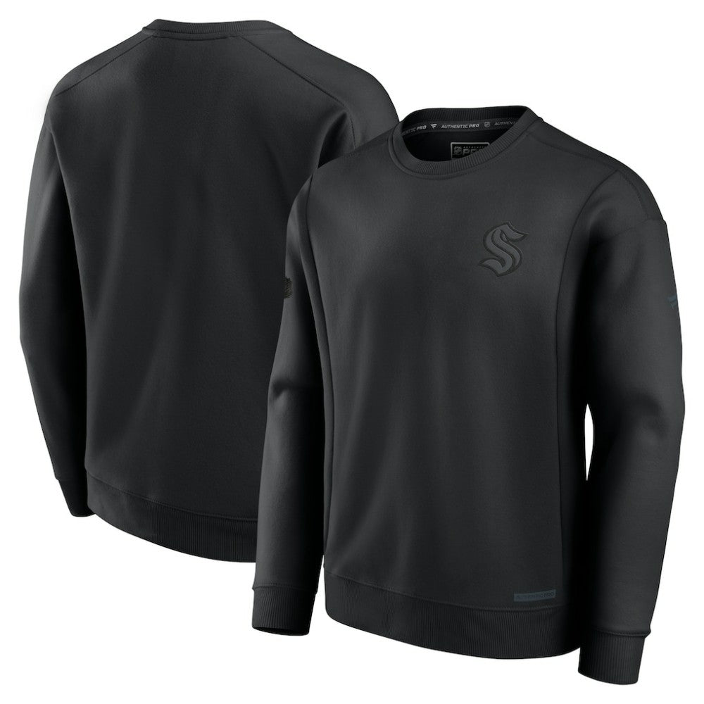 NHL Seattle Kraken Fanatics Authentic Pro Road Fleece Sweatshirt - Black