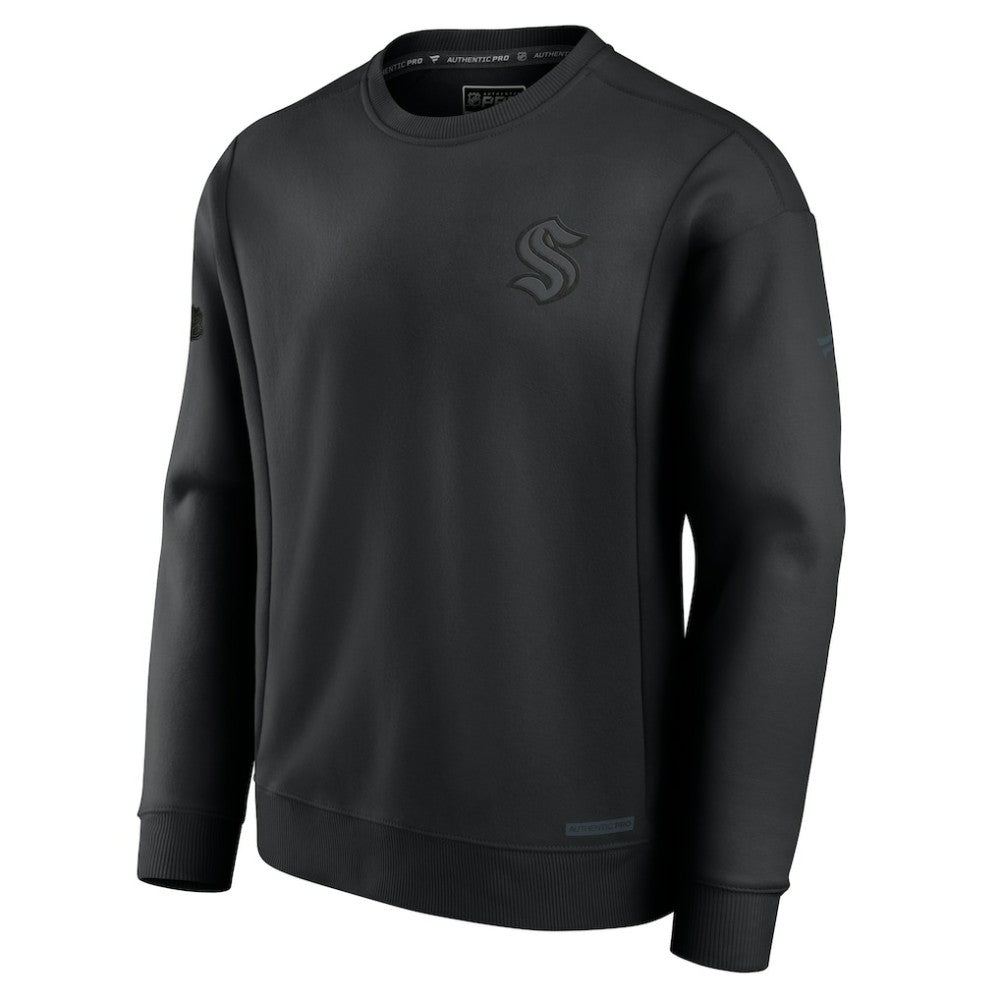 NHL Seattle Kraken Fanatics Authentic Pro Road Fleece Sweatshirt - Black