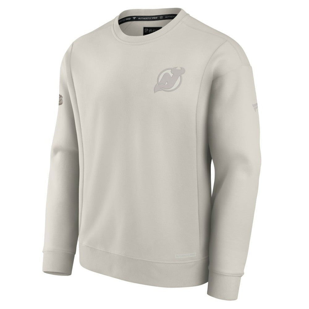 NHL New Jersey Devils Fanatics Authentic Pro Road Fleece Sweatshirt - Gray