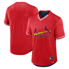 St. Louis Cardinals Fanatics Fantastic Finish V-Neck Fashion T-Shirt - Red T-shirts
