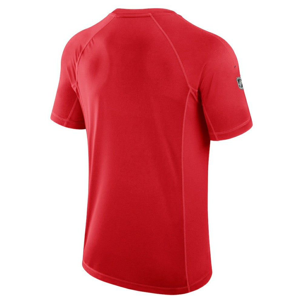 NHL Calgary Flames Fanatics Authentic Pro Rink Tech T-Shirt - Red