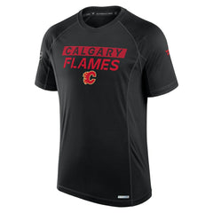 NHL Calgary Flames Fanatics Authentic Pro Rink Tech T-Shirt - Black