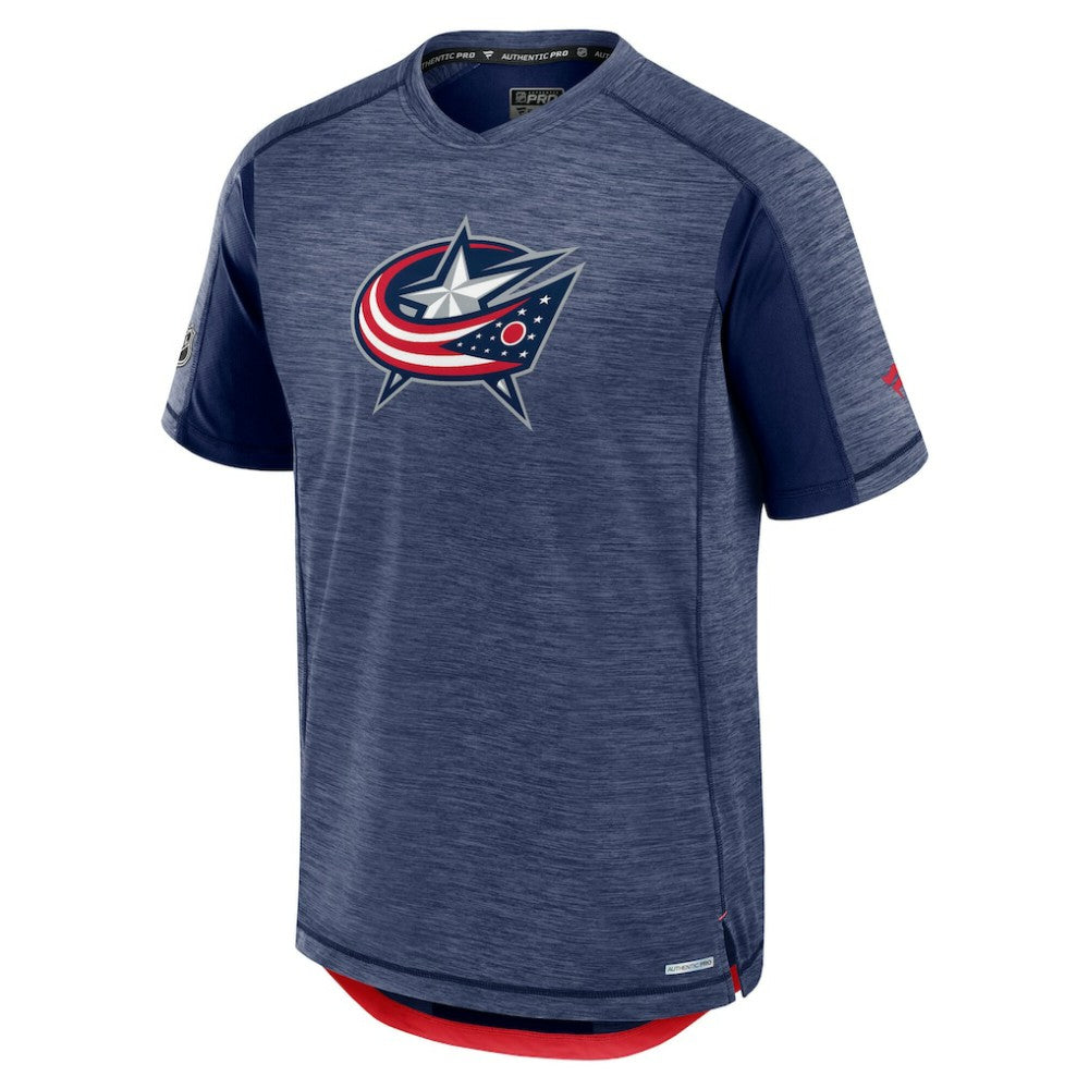 NHL Columbus Blue Jackets Fanatics Authentic Pro Rink Performance T-Shirt - Heather Navy