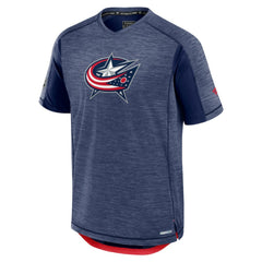 NHL Columbus Blue Jackets Fanatics Authentic Pro Rink Performance T-Shirt - Heather Navy