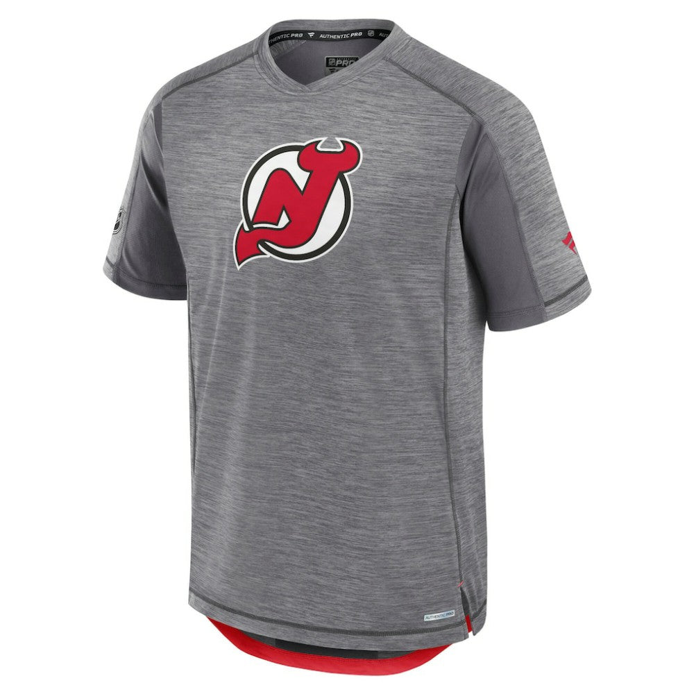 NHL New Jersey Devils Fanatics Authentic Pro Rink Performance T-Shirt - Heather Gray