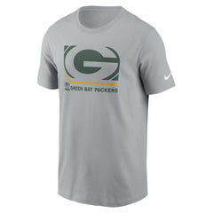 Green Bay Packers Lockup Essential T-Shirt Gray