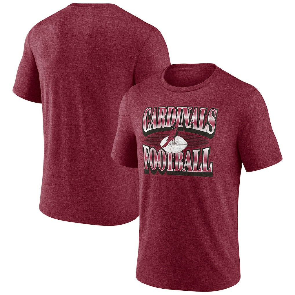 Arizona Cardinals Extreme Tackle Tri-Blend T-Shirt Heather Cardinal