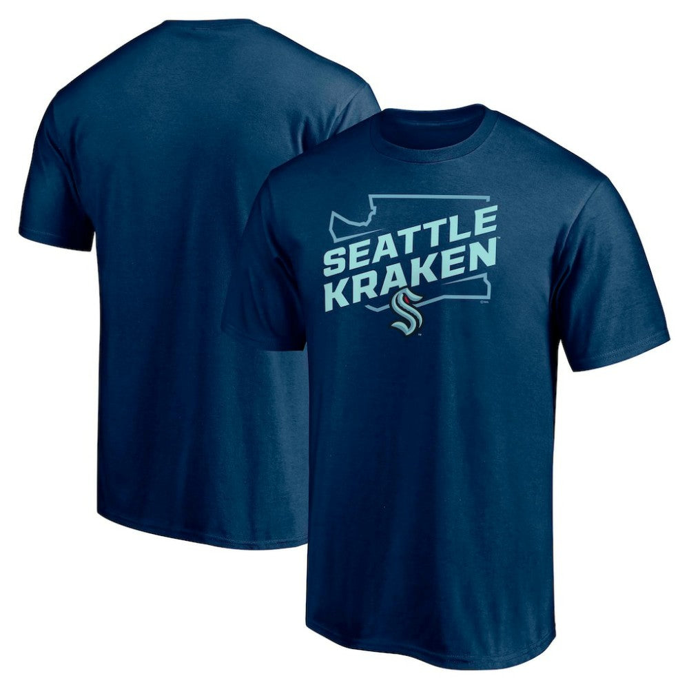 NHL Seattle Kraken Fanatics Block Party Push Ahead T-Shirt - Deep Sea Blue