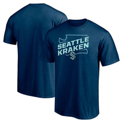 NHL Seattle Kraken Fanatics Block Party Push Ahead T-Shirt - Deep Sea Blue
