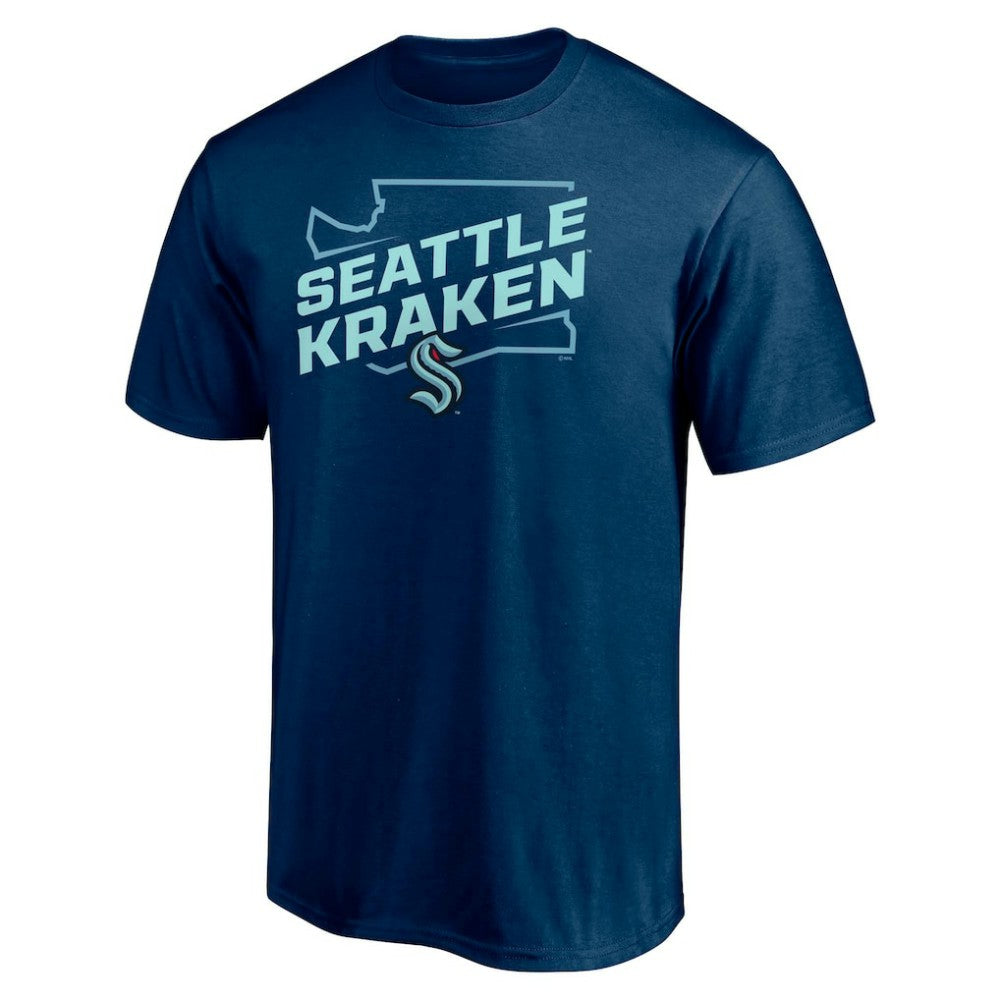 NHL Seattle Kraken Fanatics Block Party Push Ahead T-Shirt - Deep Sea Blue