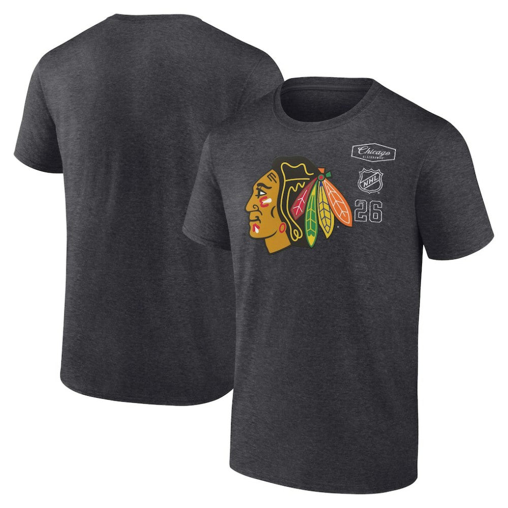 NHL Chicago Blackhawks Fanatics Origin T-Shirt - Heather Charcoal