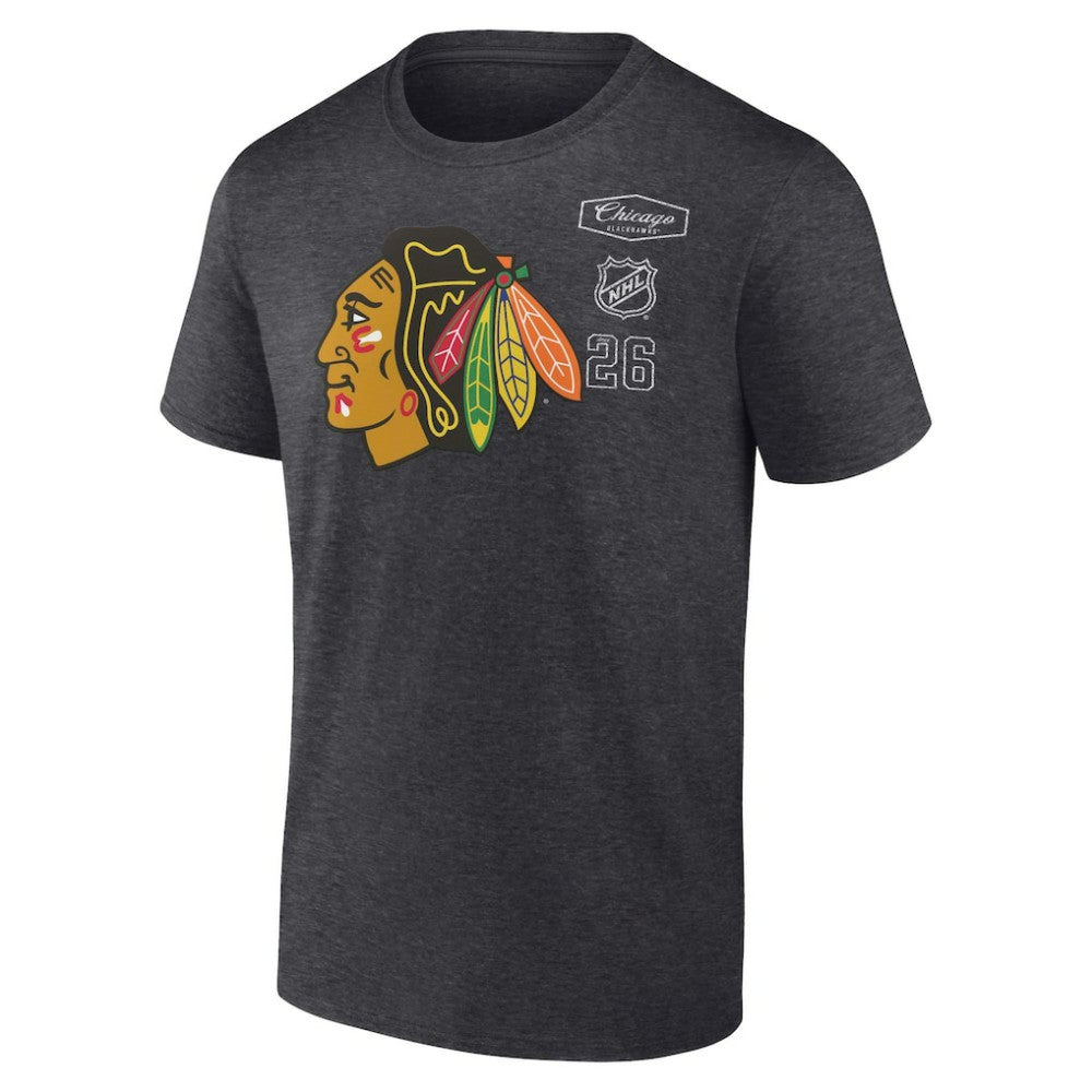 NHL Chicago Blackhawks Fanatics Origin T-Shirt - Heather Charcoal