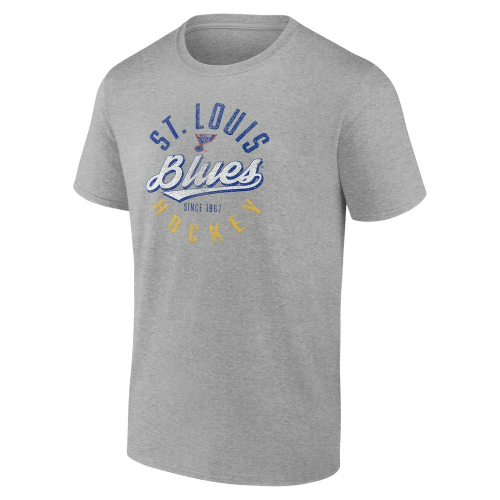 NHL St. Louis Blues Fanatics Emblem T-Shirt - Gray