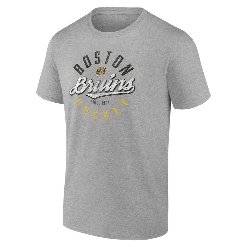 NHL Boston Bruins Fanatics Emblem T-Shirt - Gray