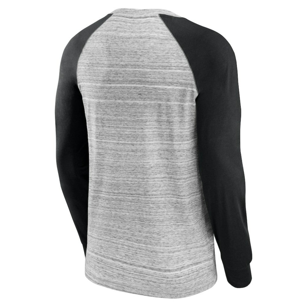 San Francisco Giants Fanatics Iconic Streaky Raglan Long Sleeve T-Shirt - Gray/Black T-shirts