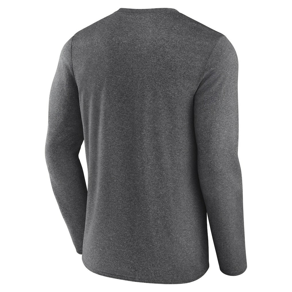 Las Vegas Raiders Fundamentals Long Sleeve T-Shirt Heather Charcoal
