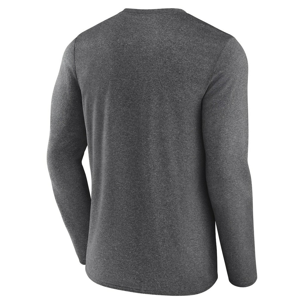 Las Vegas Raiders Fundamentals Long Sleeve T-Shirt Heather Charcoal