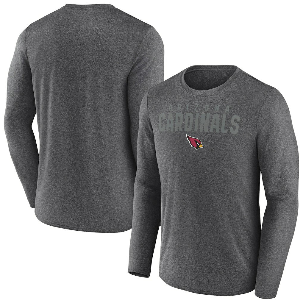 Arizona Cardinals Blackout Long Sleeve T-Shirt Heather Charcoal