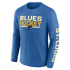 NHL St. Louis Blues Fanatics Sweep Iconic Synthetic Long Sleeve T-Shirt - Heather Blue