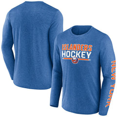 NHL New York Islanders Fanatics Sweep Iconic Synthetic Long Sleeve T-Shirt - Heather Royal