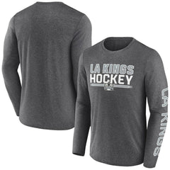 NHL Los Angeles Kings Fanatics Sweep Iconic Synthetic Long Sleeve T-Shirt - Heather Charcoal