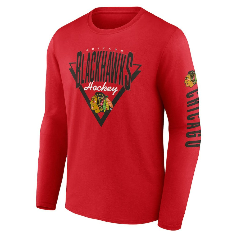 NHL Chicago Blackhawks Fanatics Headline Long Sleeve T-Shirt - Red
