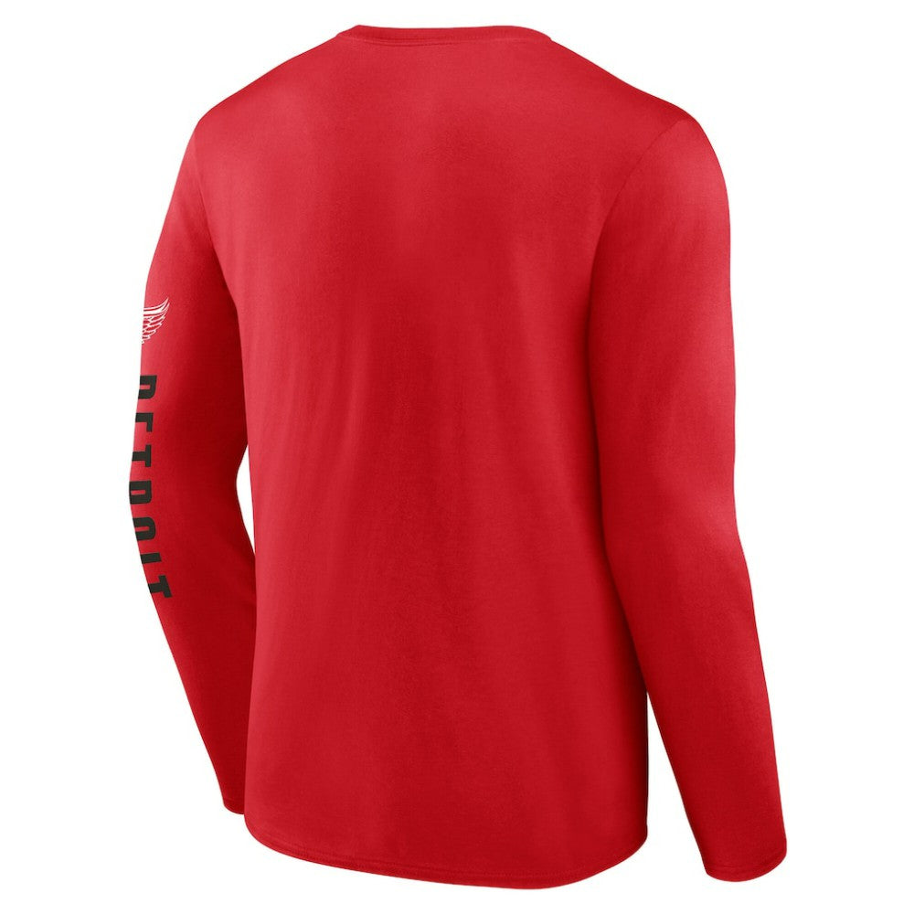NHL Detroit Red Wings Fanatics Headline Long Sleeve T-Shirt - Red
