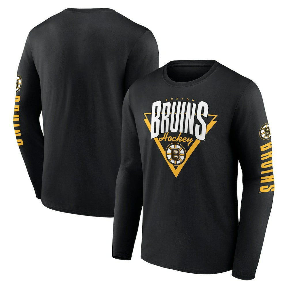 NHL Boston Bruins Fanatics Headline Long Sleeve T-Shirt - Black