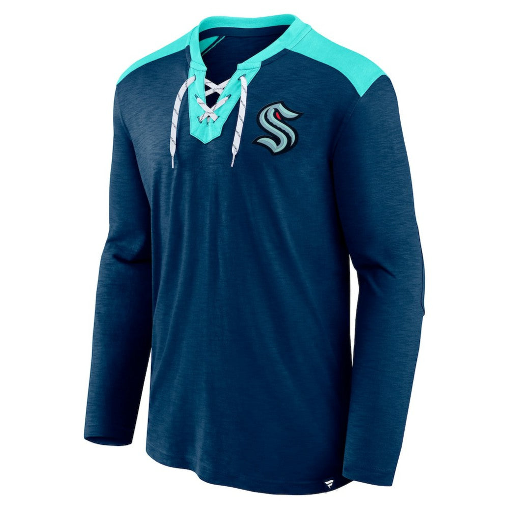 NHL Seattle Kraken Fanatics Iconic Exclusive Long Sleeve T-Shirt - Deep Sea Blue