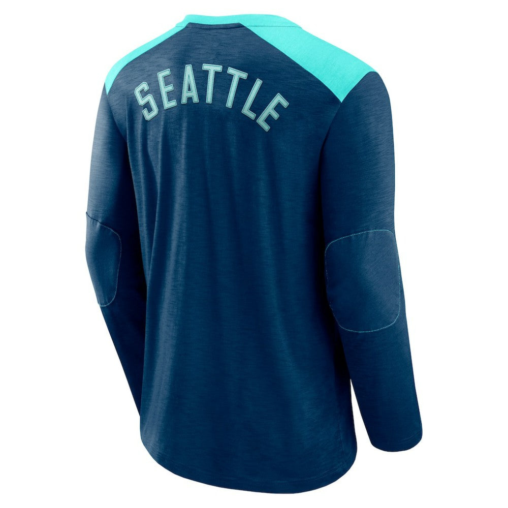 NHL Seattle Kraken Fanatics Iconic Exclusive Long Sleeve T-Shirt - Deep Sea Blue