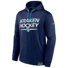 NHL Seattle Kraken Fanatics Authentic Pro Fleece Pullover Hoodie - Deep Sea Blue
