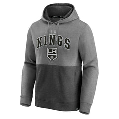 NHL Los Angeles Kings Fanatics Block Party Signature Pullover Hoodie - Heather Gray/Heather Charcoal