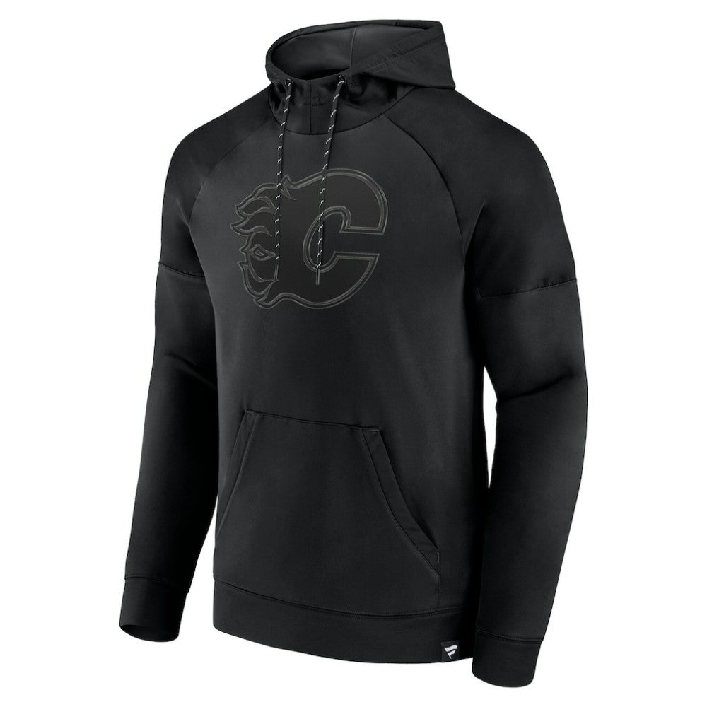 NHL Calgary Flames Fanatics Black Ice Defender Raglan Pullover Hoodie
