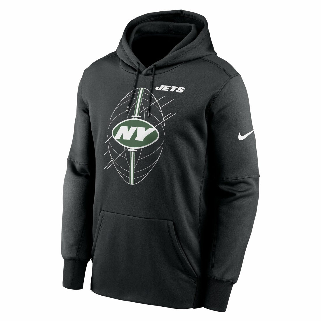 New York Jets Performance Fleece Pullover Hoodie Black