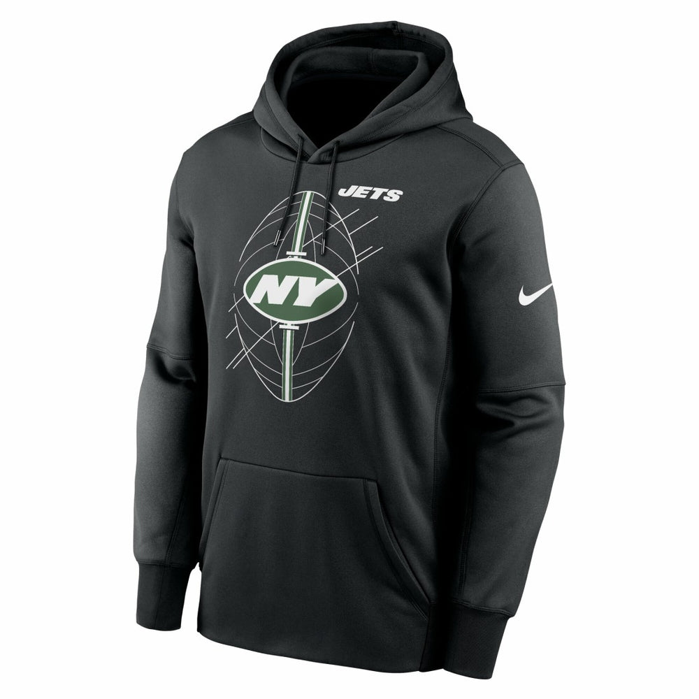 New York Jets Performance Fleece Pullover Hoodie Black