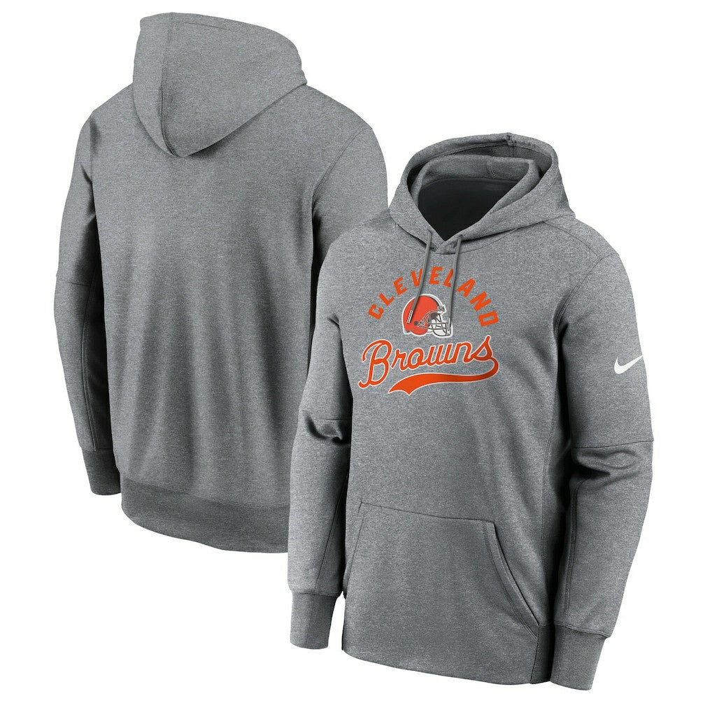 Cleveland Browns Performance Fleece Pullover Hoodie Heather Gray
