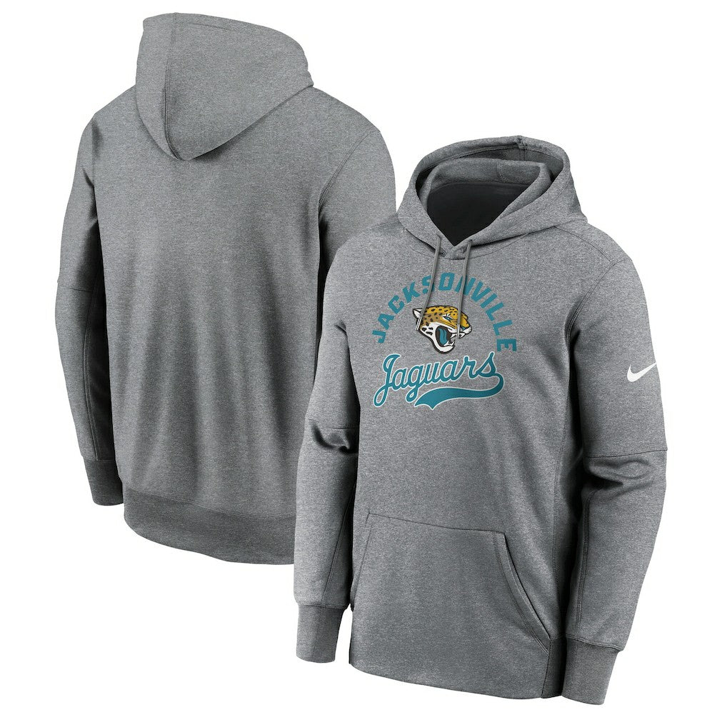 Jacksonville Jaguars Performance Fleece Pullover Hoodie Heather Gray
