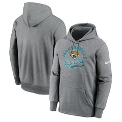 Jacksonville Jaguars Performance Fleece Pullover Hoodie Heather Gray