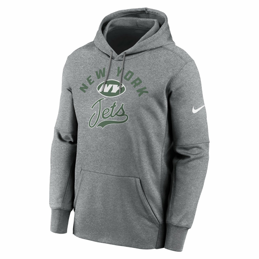 New York Jets Performance Fleece Pullover Hoodie Heather Gray