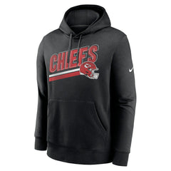 Kansas City Chiefs Club Fleece Pullover Hoodie Black