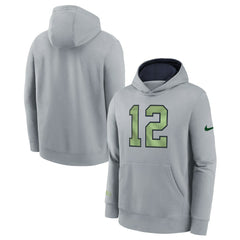 Seattle Seahawks Youth 2025 Rivalries Collection Club Hoodie Wolf Gray