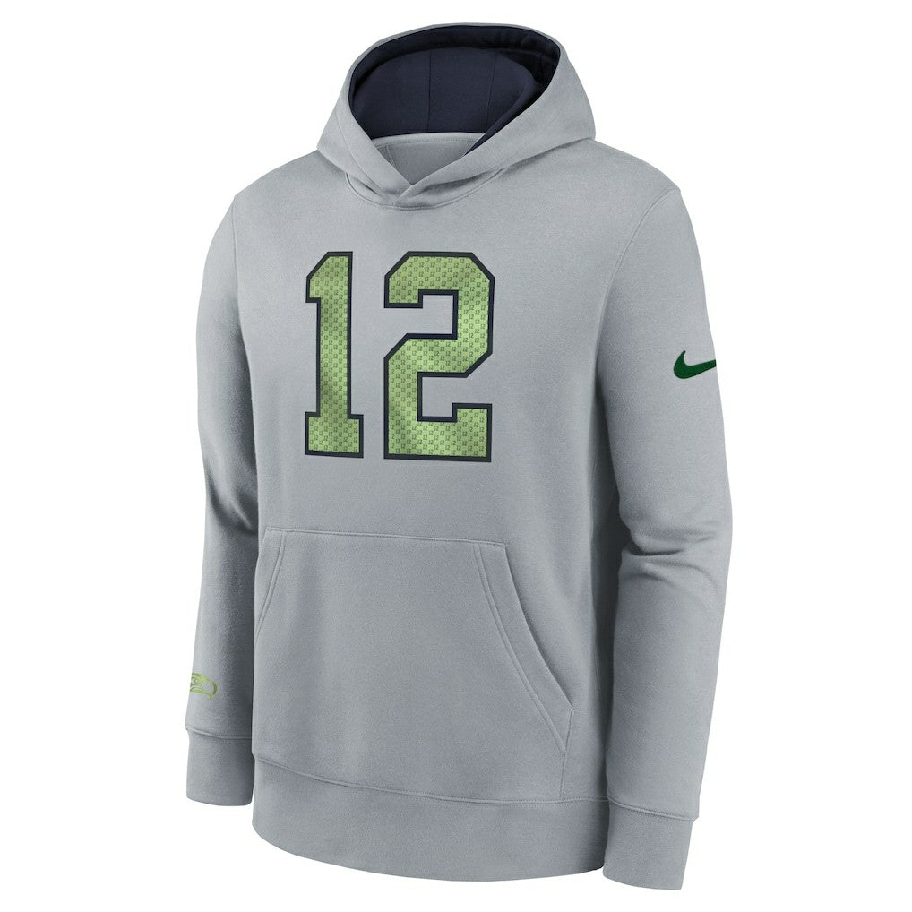 Seattle Seahawks Youth 2025 Rivalries Collection Club Hoodie Wolf Gray